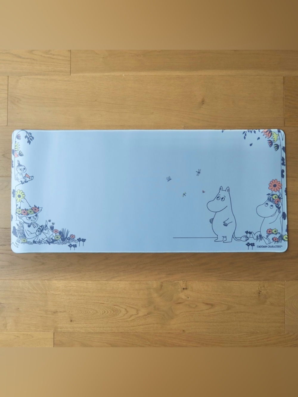 Light Blue Moomin DeskMat with Character Art